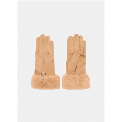 LIU JO guanti liu jo con polsini in eco-pelliccia