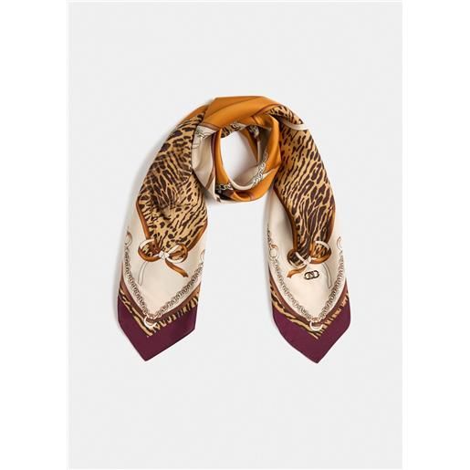 LIU JO foulard liu jo stampa animalier patchwork
