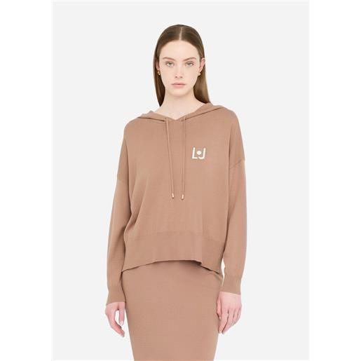 LIU JO felpa con cappuccio liu jo e logo lj