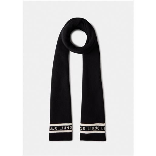 LIU JO sciarpa liu jo con logo a contrasto