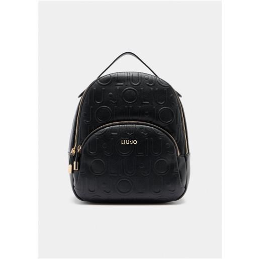 LIU JO zaino liu jo con logo in rilievo e doppia zip