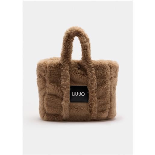 LIU JO borsa liu jo shopper in pelliccia sintetica