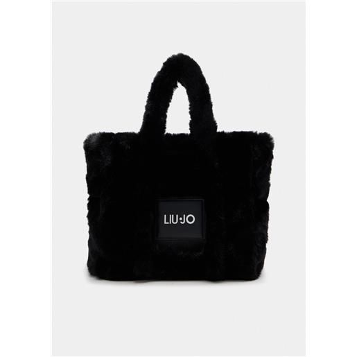 LIU JO borsa liu jo shopper in pelliccia sintetica