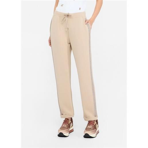 Liu jo pantaloni jogger con bande laterali logate