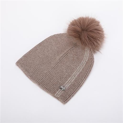 MIMI'-MUA' cappello donna mimi mua con pon pon e dettagli luminosi