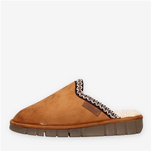 Clia Walk warm8-camel ciabatte camel da donna