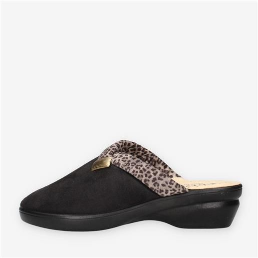 Valleverde 25230-nero pantofole nere da donna