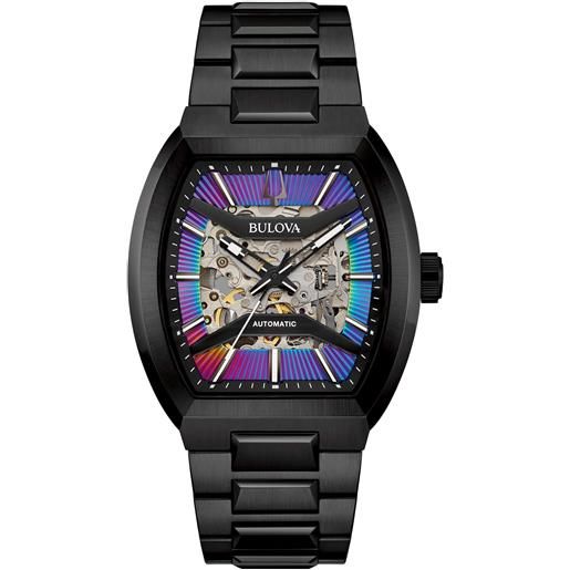AZZUTORK Orologio analogico al quarzo da uomo con cinturino in acciaio inossidabile 96B258, Argento/nero., Bracciale