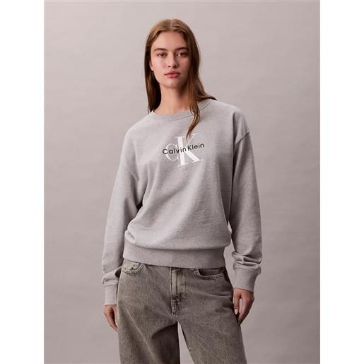 Calvin Klein felpa Calvin Klein girocollo con logo ricamato donna