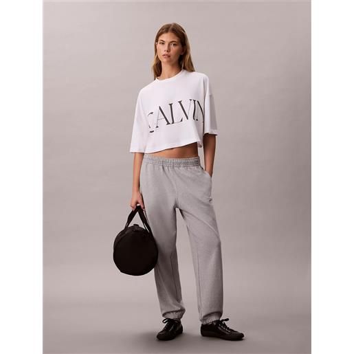 Calvin Klein pantalone Calvin Klein in felpa con logo ricamato donna