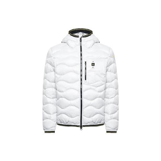 Blauer giacca in piumino bianco ondulato wave xl