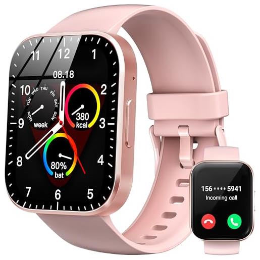 OUKITEL smartwatch donna uomo, 1.91 orologio smartwatch con effettua/risposta chiamate, 140+modalità sportive impermeabile ip68, smart watch con monitoraggio del spo2/sonno/contapassi per ios/android