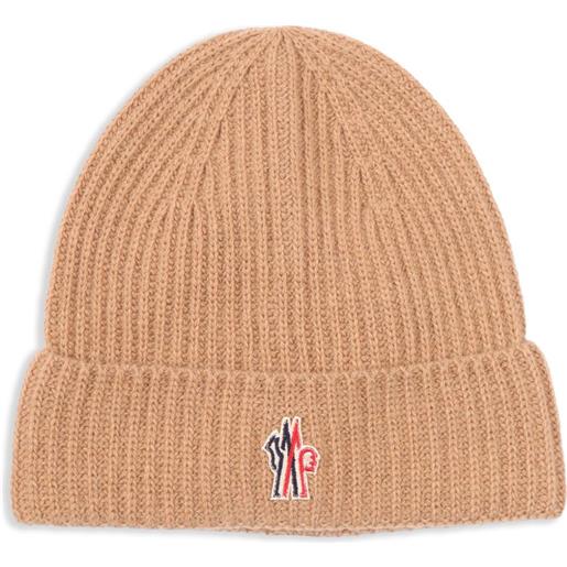 Moncler Grenoble berretto con applicazione - toni neutri