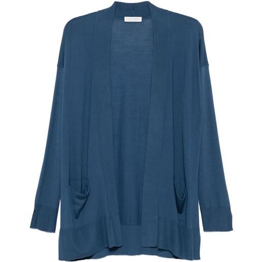 Le Tricot Perugia cardigan con tasche - blu