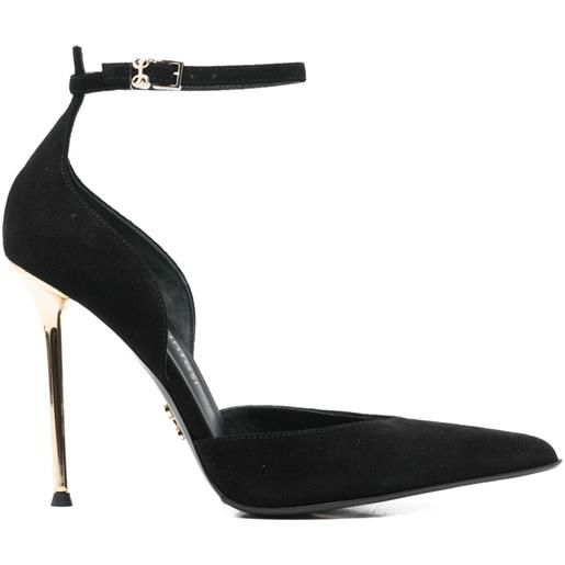 Sergio Levantesi pumps lara56 a punta con cinturino alla caviglia 100mm - nero