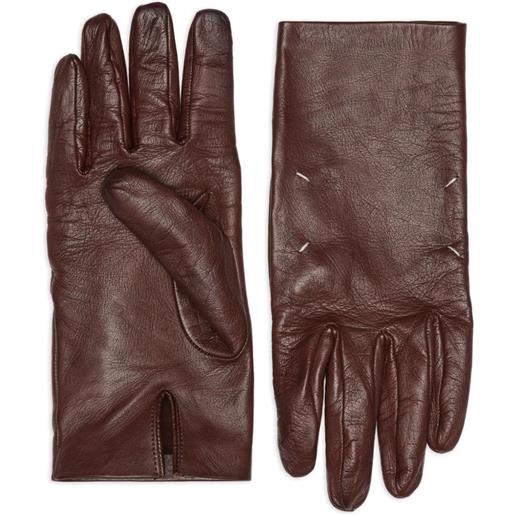 Maison Margiela guanti in pelle - marrone