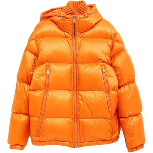 Moncler piumino con zip - arancione