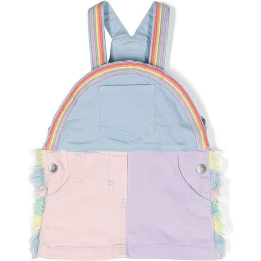 Stella McCartney Kids abito denim con design patchwork - blu