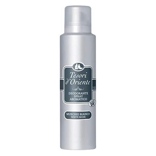 Tesori d'Oriente set 6 tesori d'oriente deodorante spray muschio bianco 150 ml per il corpo