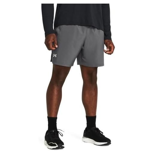 Under Armour pantaloncini da donna, castlerock/super rosa/riflettente, m