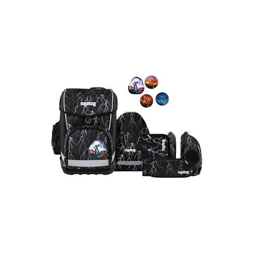 ergobag cubo light set zaino scolastico ergonomico, superleggero, set da 6 pezzi, 780 g