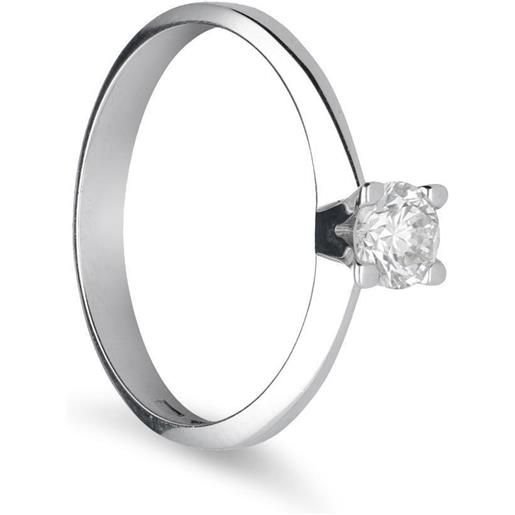 ALFIERI & ST. JOHN anello solitario. Alfiere & st john montatura valentino in oro bianco con diamanti ct 0,70 colore g purezza si1 misura 15,5