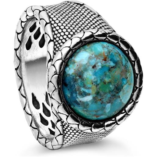 ALFIERI & ST. JOHN 925 anello alfieri man uomo in argento con turchese