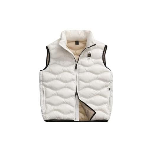 Blauer giubbotto piumino ecologico smanicato da uomo 25sblux02230 bianco s