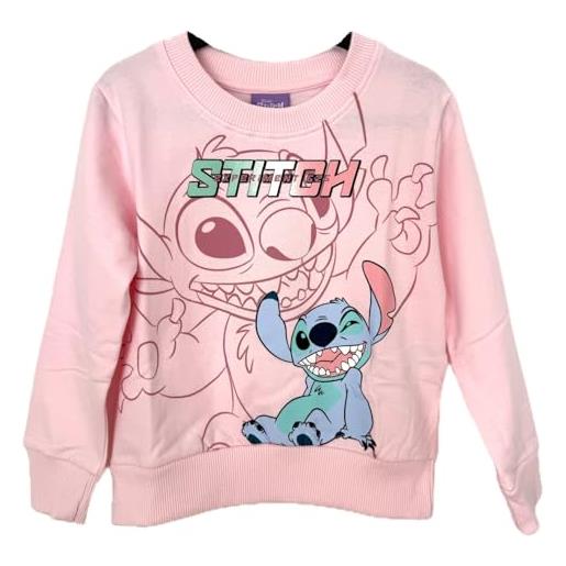 Disney lilo and stitch bambina felpa (rosa, 4 anni)