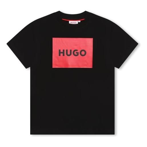 HUGO g00572 maglietta da ragazzo, nero, 5 anni