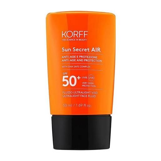 Korff sun secret air fluido solare viso spf 50+ antiage e protezione 50 ml