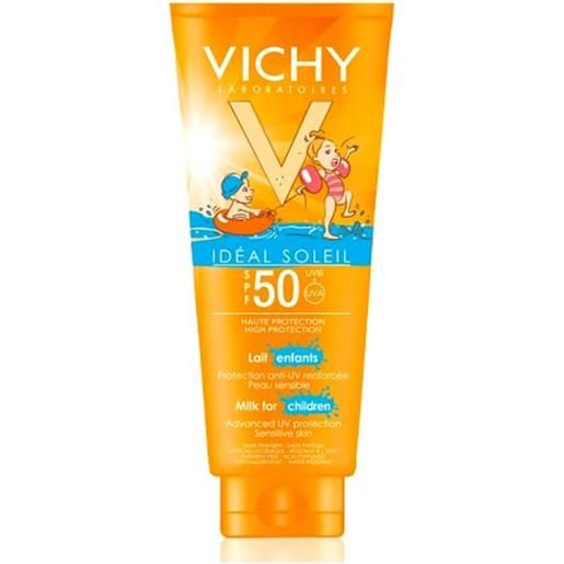 Vichy ideal soleil latte solare bambini spf50 ipoallergenico resistente all'acqua 300ml