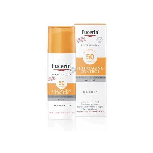 Eucerin sun fluid anti-età crema solare viso fp 50 protezione alta 50 ml