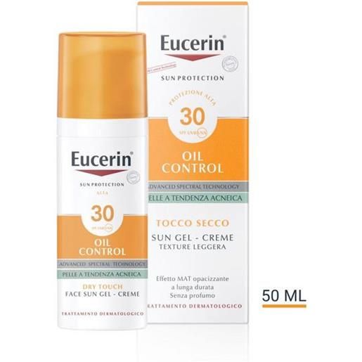 Eucerin sun oil control gel-crema tocco secco fp 30 protezione viso pelle grassa 50 ml