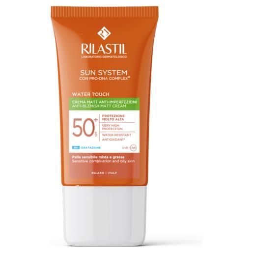 Rilastil sun system water touch mat spf 50+ emulsione solare 40 ml