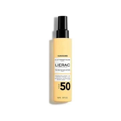 Lierac sunissime latte corpo solare protettivo spf 50+ antietà globale 150 ml