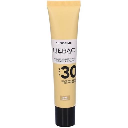 Lierac sunissime fluido solare colorato viso spf30 protezione solare anti-età colore dorato 40 ml