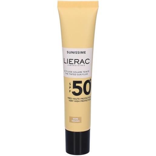 Lierac sunissime fluido solare colorato protezione solare anti-età viso spf50+ colore dorè 40ml