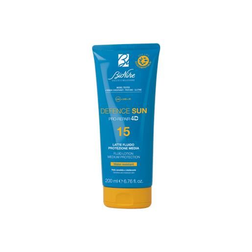 Bionike defence sun pro-repair 4d latte fluido spf15 protezione media 200 ml