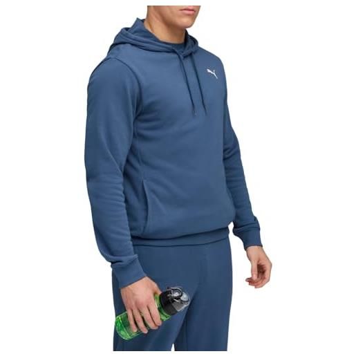 Puma felpa con cappuccio unisex m tad essentials french terry (confezione da 1)