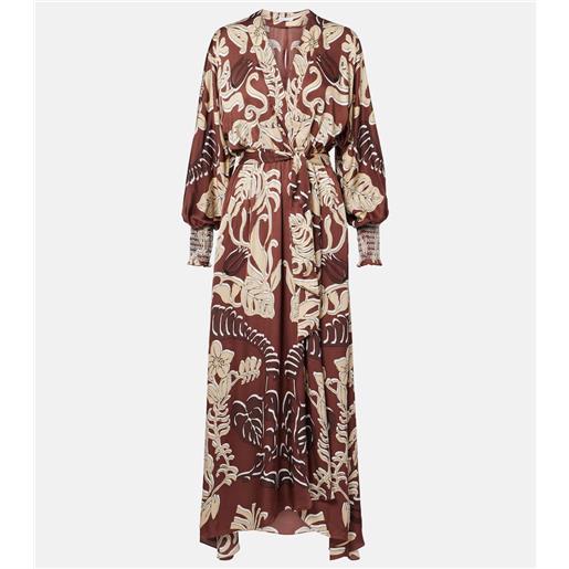 Poupette St Barth abito lungo kristen con stampa