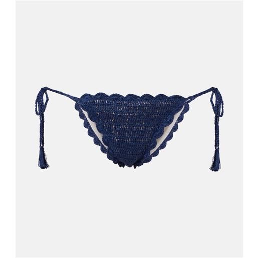 Anna Kosturova slip bikini in crochet di cotone