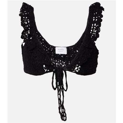 Anna Kosturova top cropped in crochet