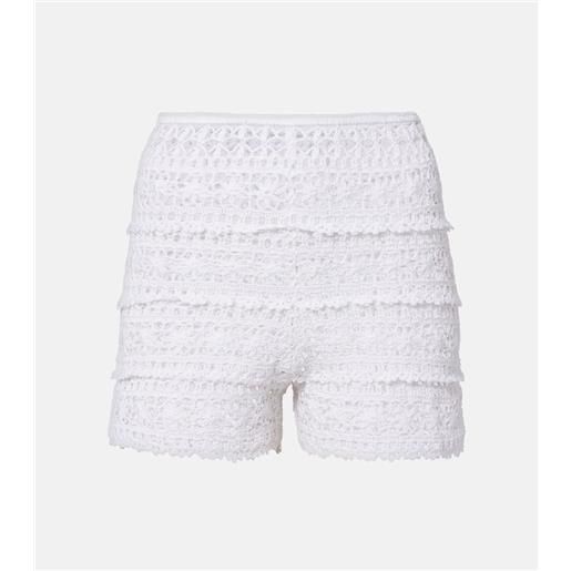 Anna Kosturova shorts deauville in crochet di cotone
