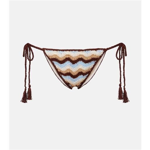 Anna Kosturova slip bikini summer chevron in crochet di cotone
