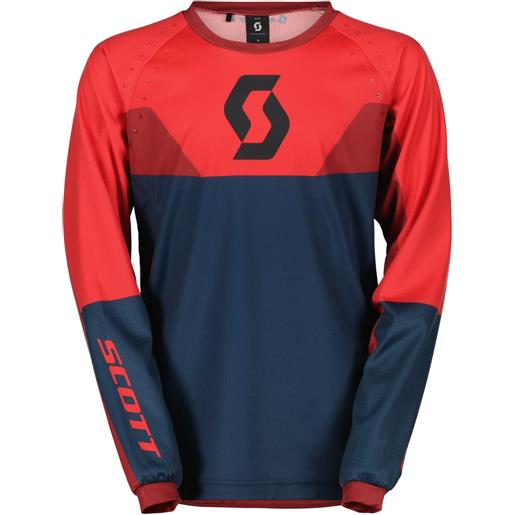 SCOTT maglia da motocross da bambino scott evo track blu-rosso neon, l