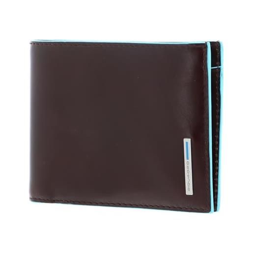 Piquadro blue square portamonete con 12 alloggiamenti per carte di credito, 12 cm, 0.43 litri, mogano