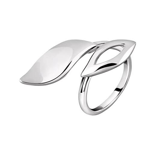 Morellato anello donna collezione foglia in argento 925 - sakh30018, única, metallo, nessuna pietra preziosa
