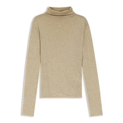 BOSS maglia a collo alto in morbido jersey, beige