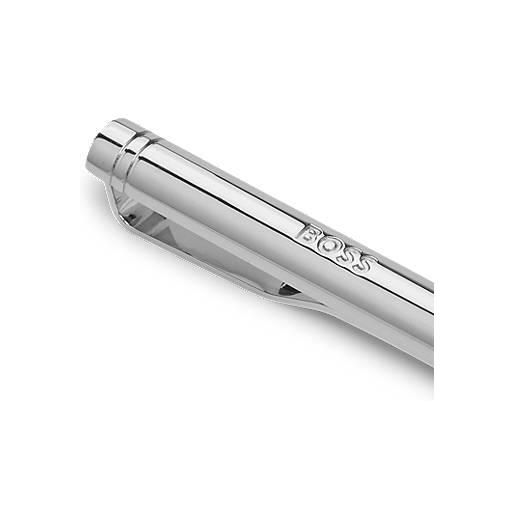 BOSS set con gemelli e fermacravatta in ottone in confezione regalo, argento